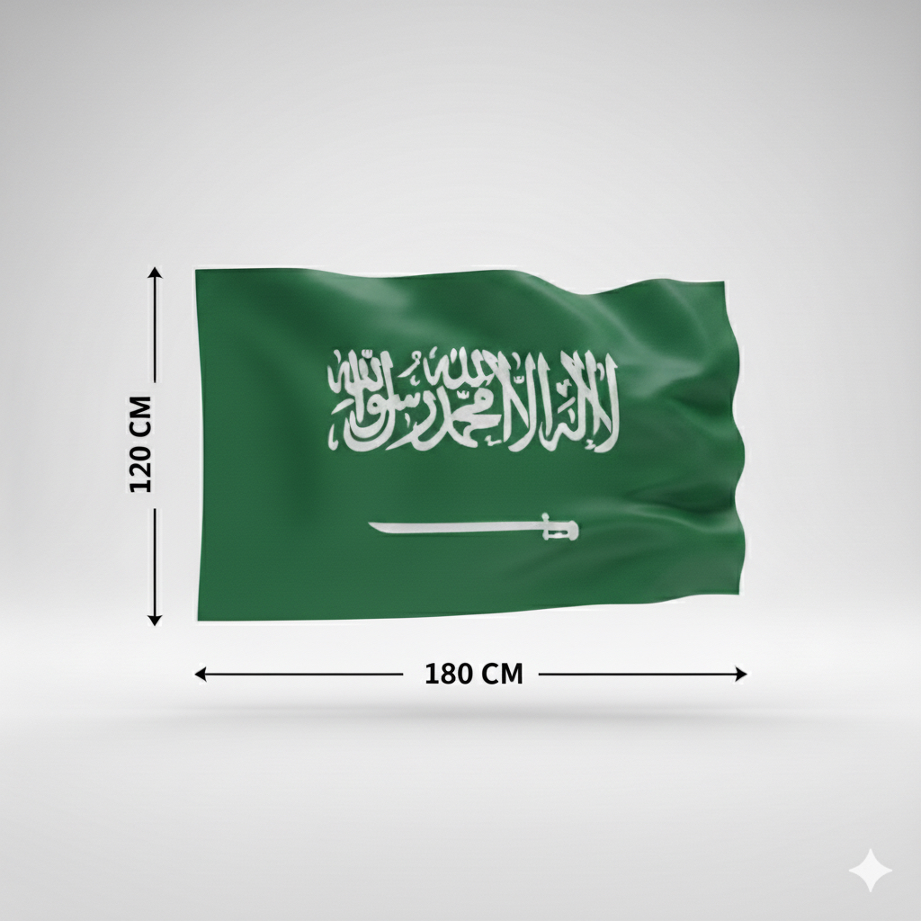 علم السعودية جبردين خارجي 120X180
